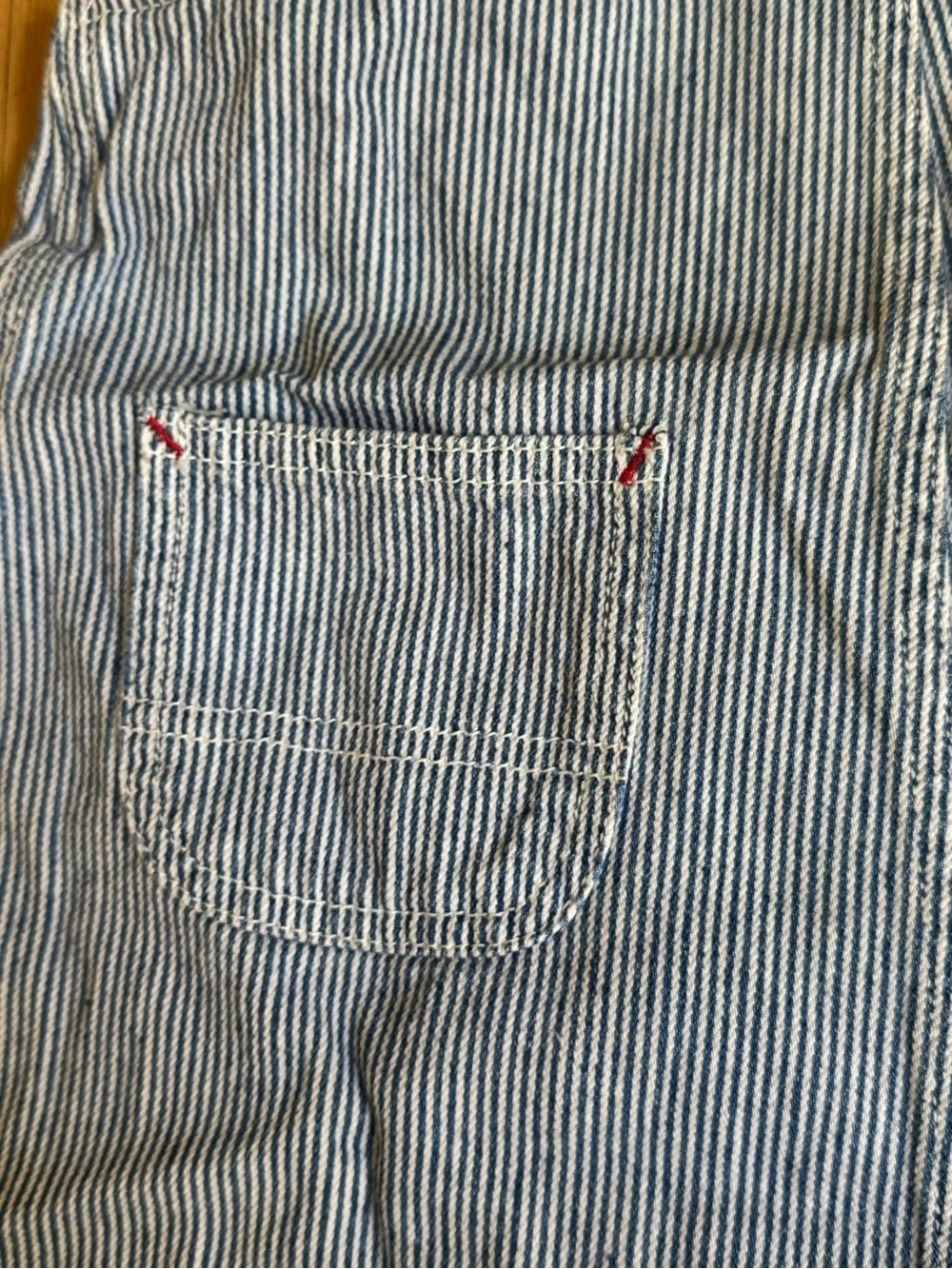 Polo jeans Ralph Lauren Childs Small Blue & White Striped overalls denim Dress